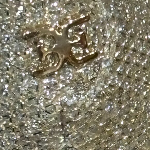 Sam Edelman Hazel pointed toe pump gold mesh Heel - Picture 10 of 14